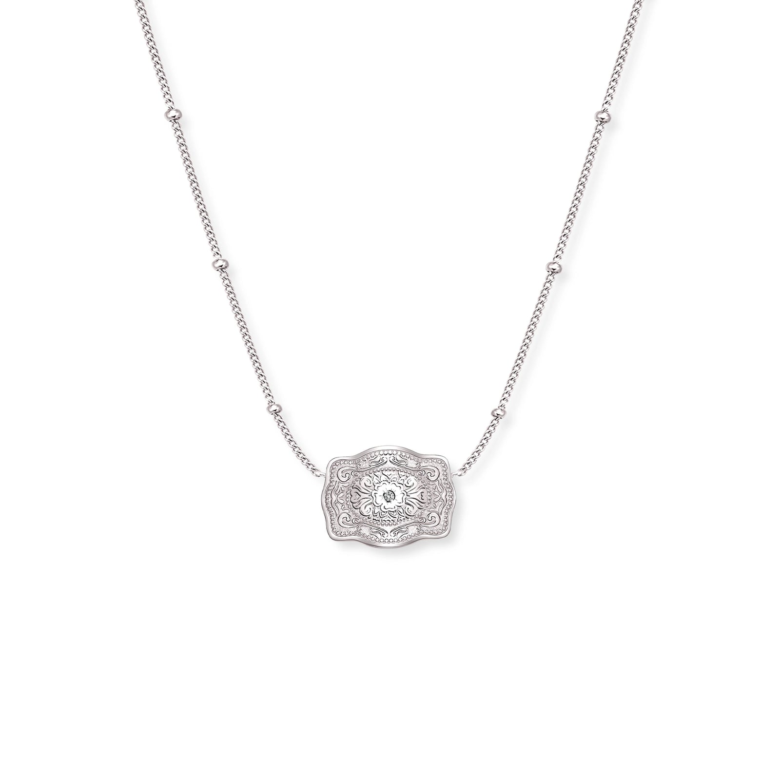 Spur West Ultra Mini Belt Buckle Necklace Amelia Rose Silver | Giftware - JEwellery | Saddleworld Ipswich