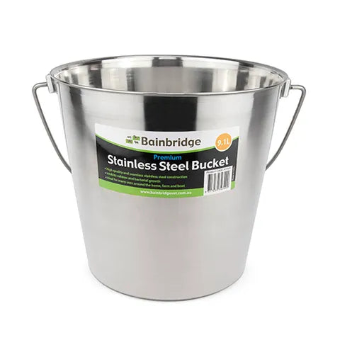 Stainless Steel Bucket 8.3ltr | Saddleworld Ipswich | Stable Supplies | Accessories