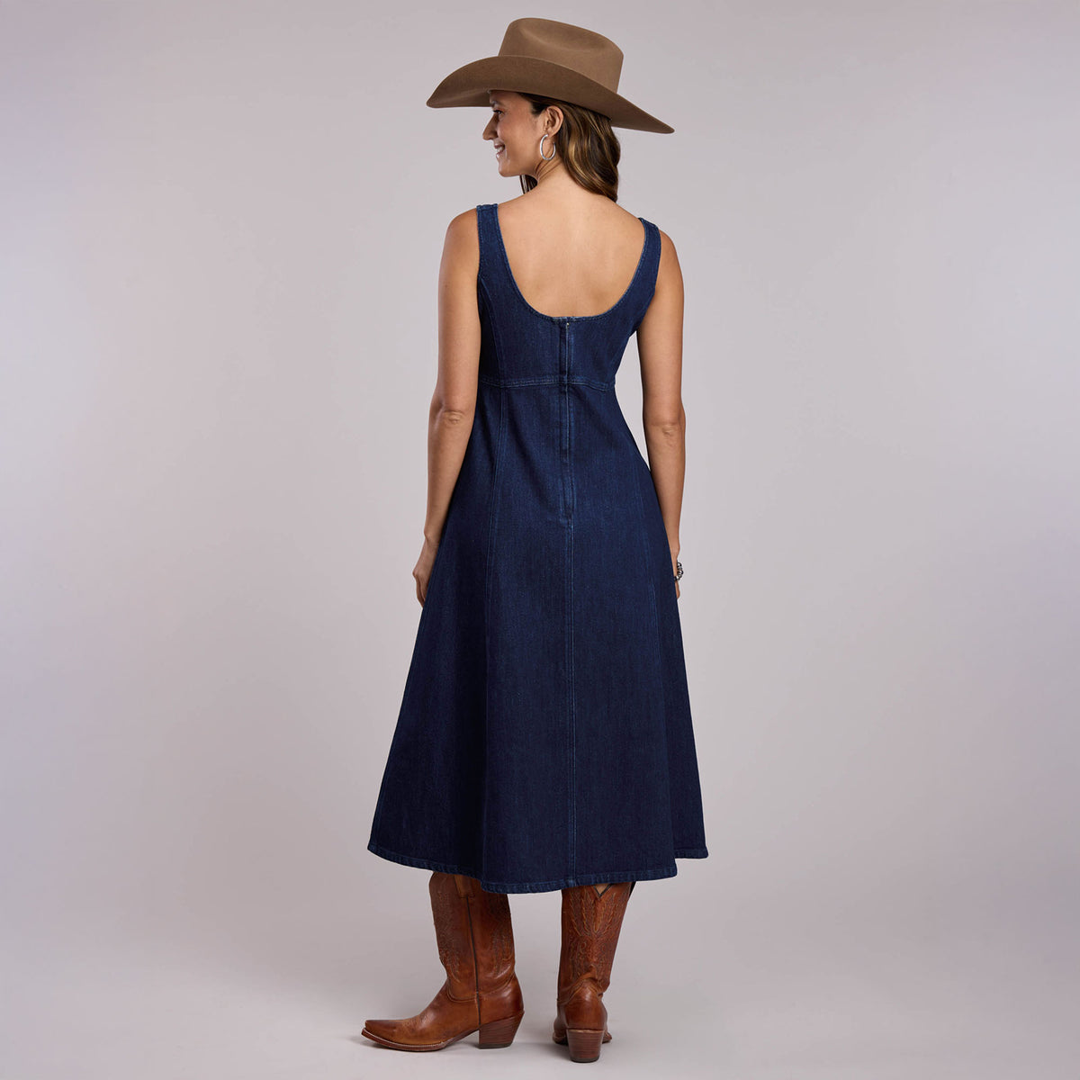 Stetson Wmns Colleciton Sleeveless Dress Solid Blue | Country Clothing - Dress | Saddleworld Ipswich
