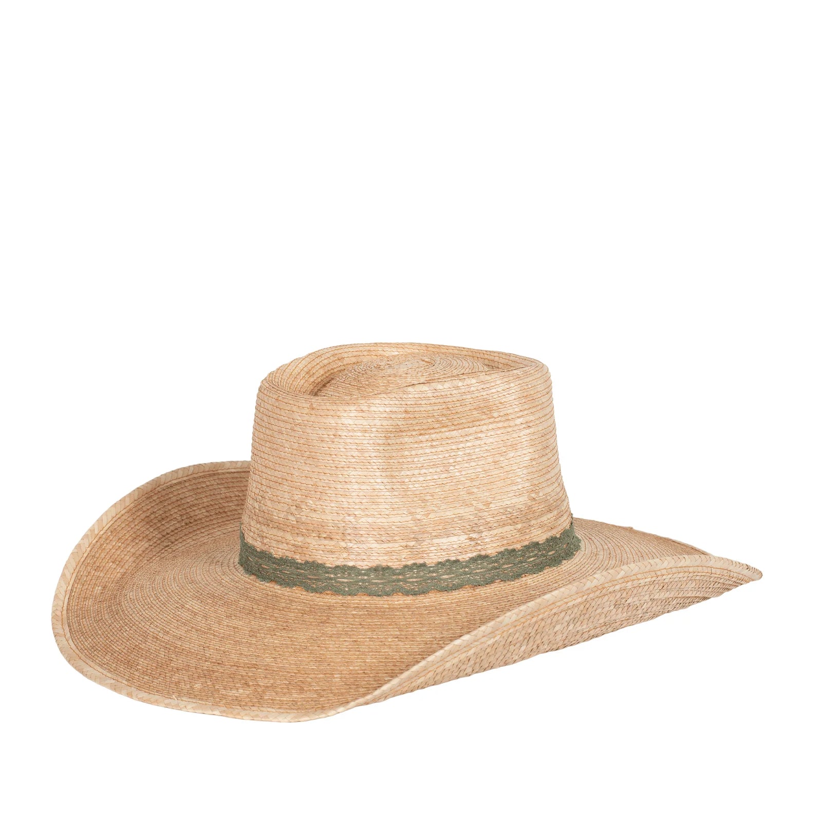 Sunbody Hat Reata 3 Oak Palm 4.5in Brim Moss Green Lace | Country Clothing - Hat | Saddleworld Ipswich