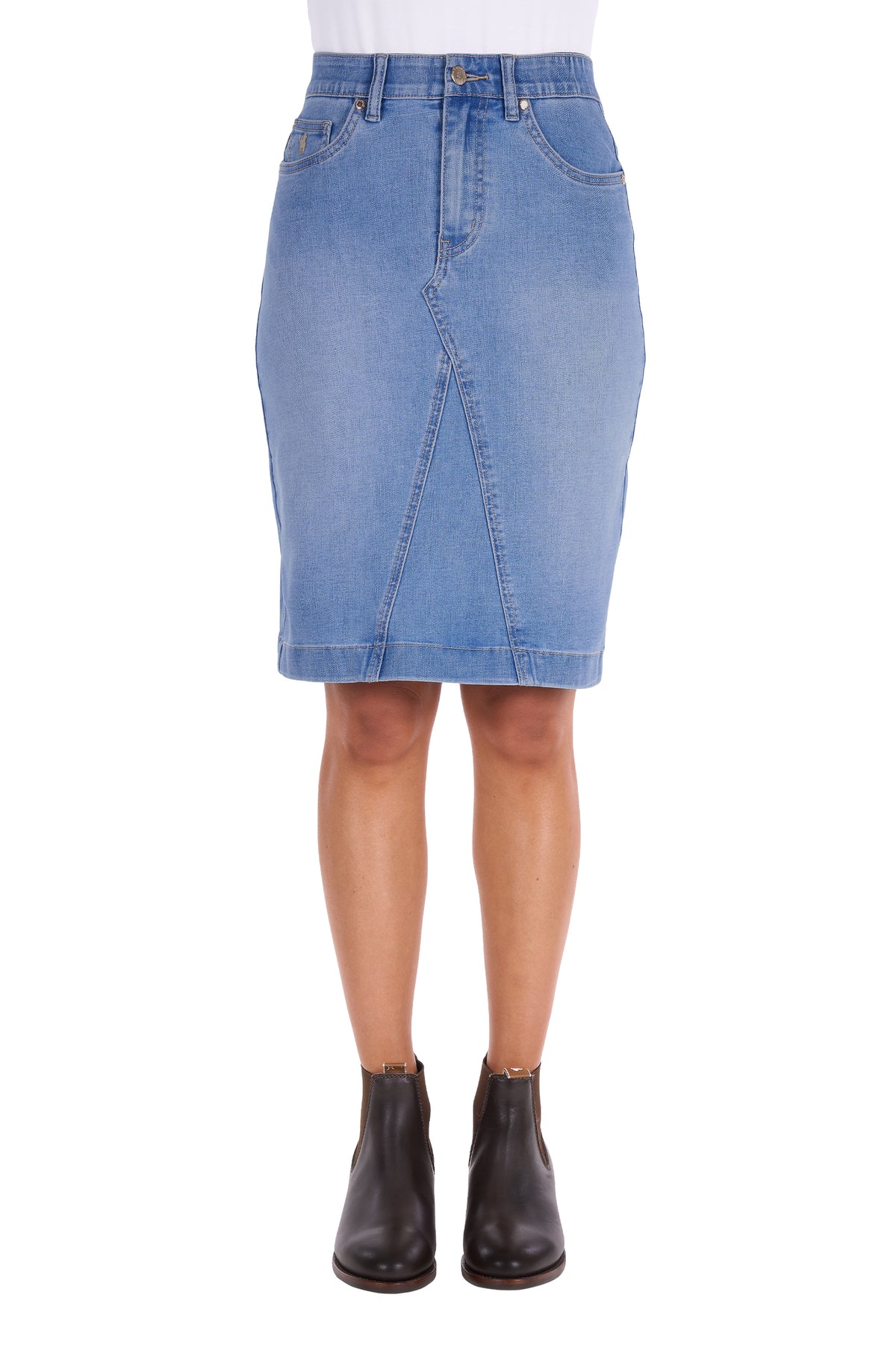 Thomas Cook Wms Ebony Denim Skirt