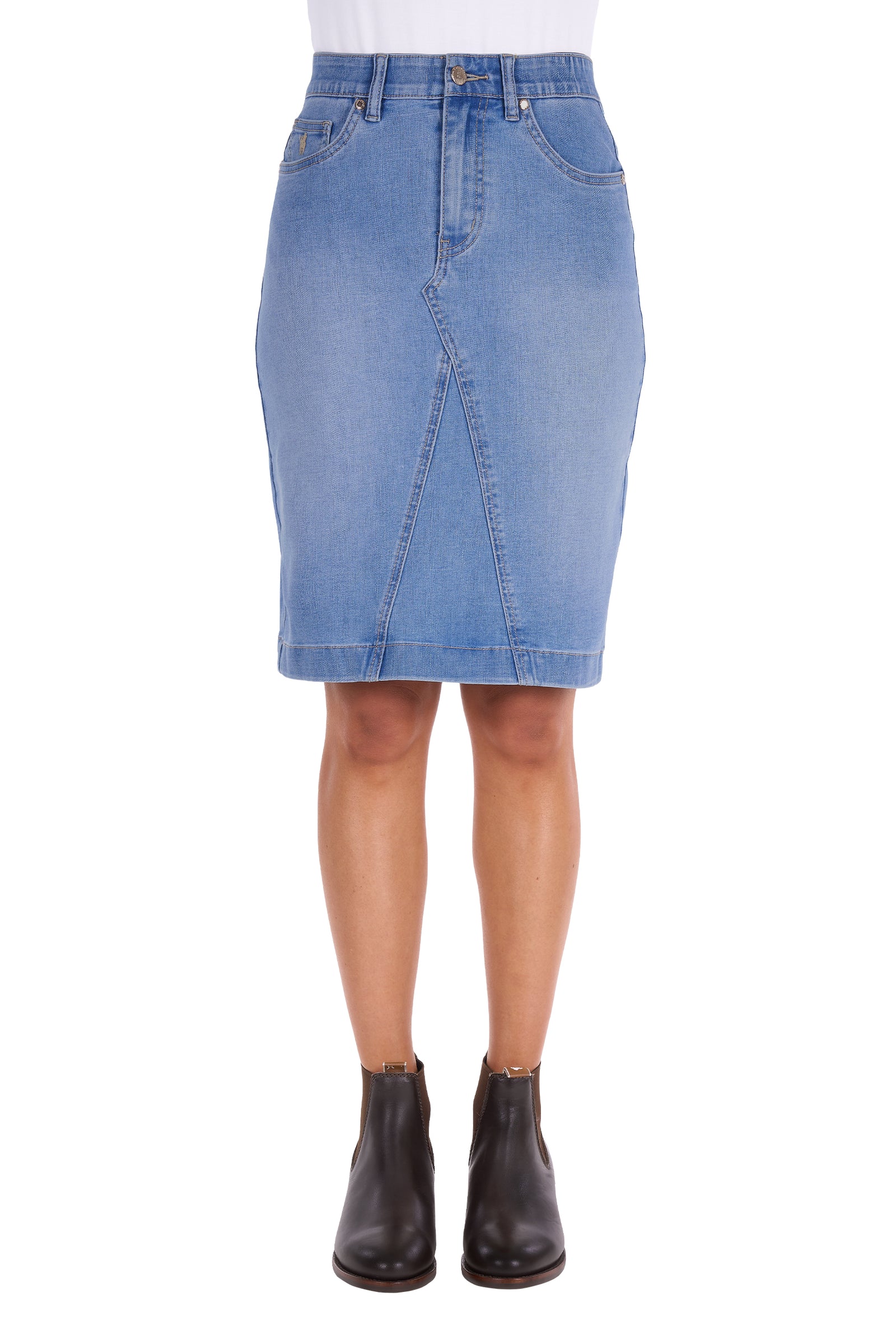 Thomas Cook Wms Ebony Denim Skirt