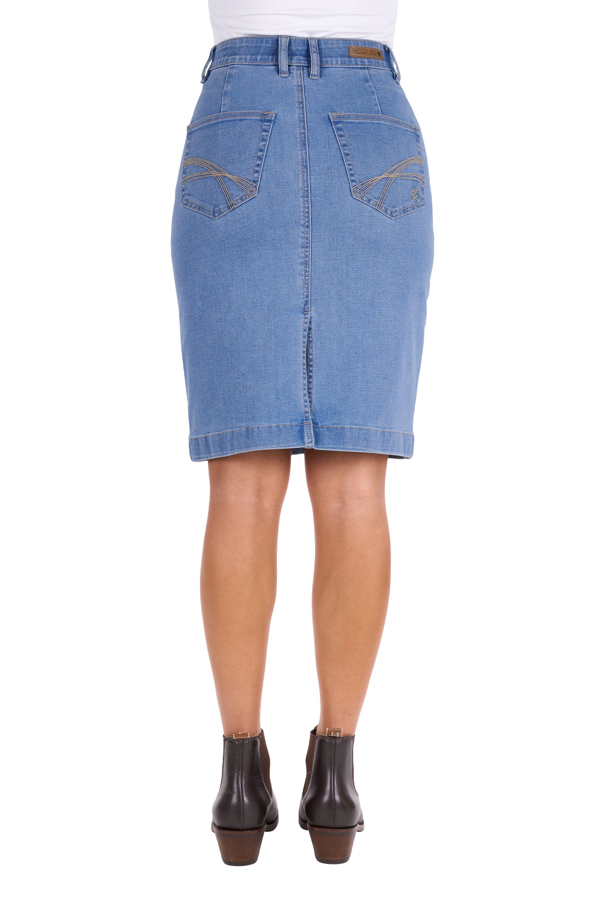 Thomas Cook Wms Ebony Denim Skirt