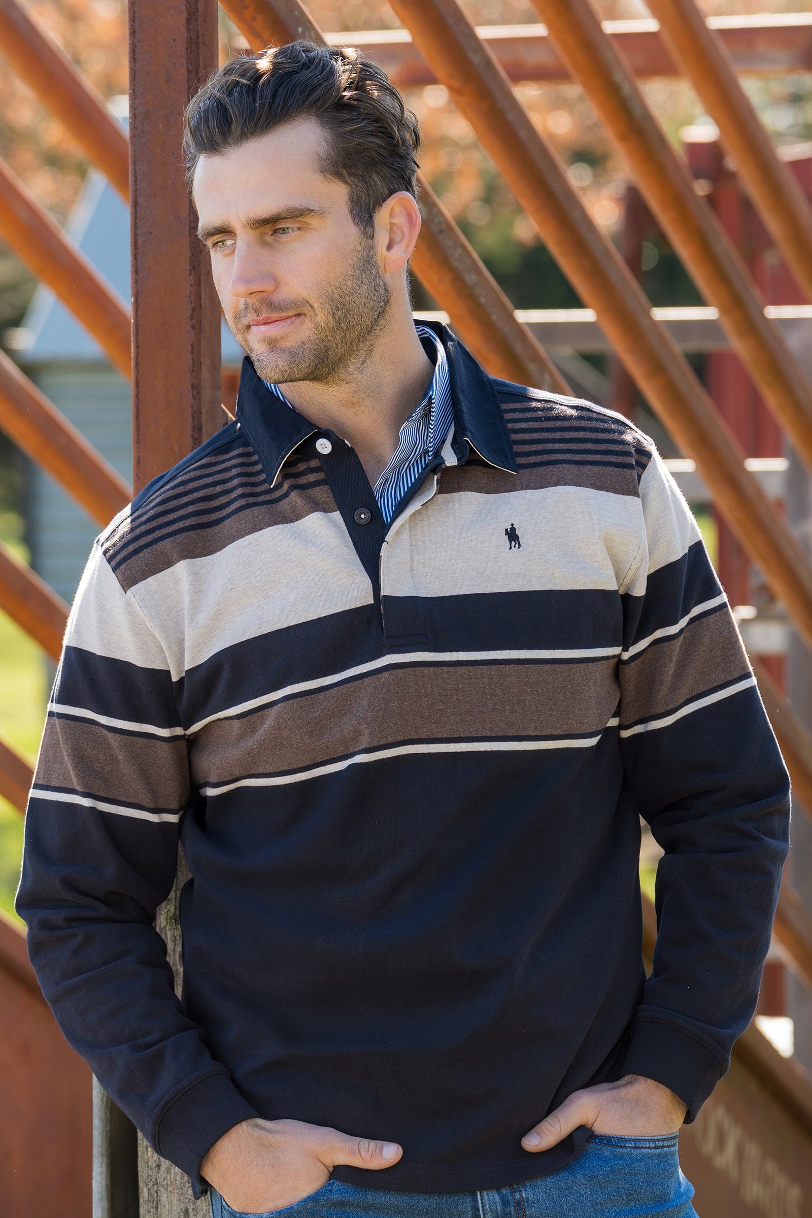 Thomas Cook Mens Bryan Stripe Rugby