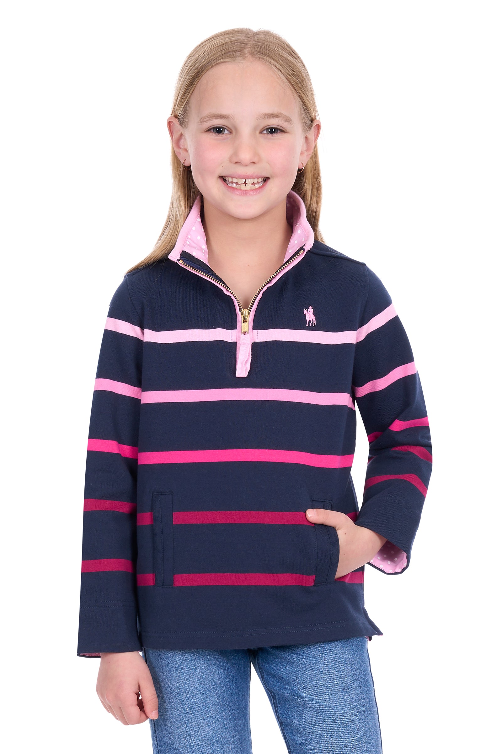 Thomas Cook Girls Gemma 1/4 Zip Rugby
