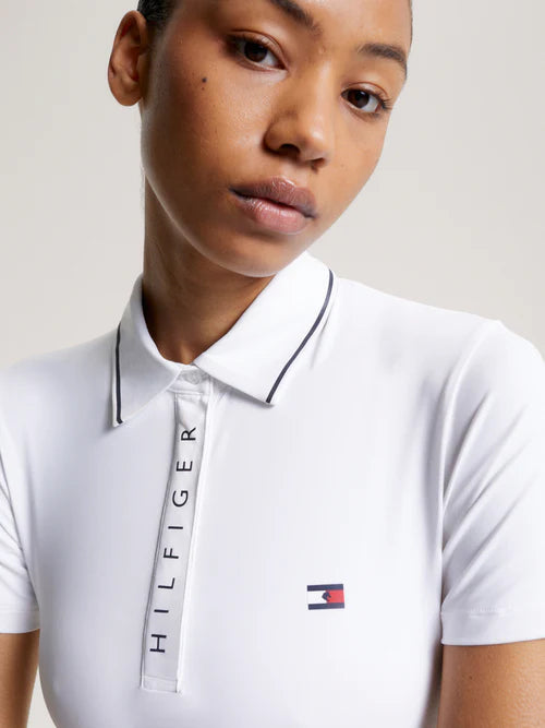Tommy Hilfiger Harlem Short Sleeve Logo Polo Optic White - EOFY Sale