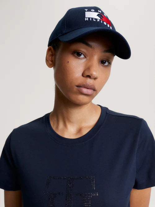 Tommy Hilfiger Montreal Water Repellent Flag Logo Cap Desert Sky