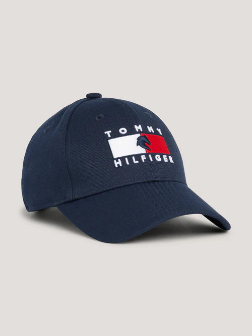 Tommy Hilfiger Montreal Water Repellent Flag Logo Cap Desert Sky