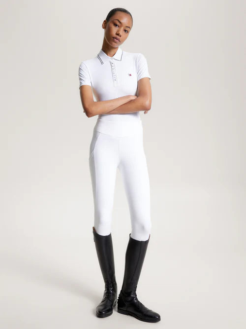 Tommy Hilfiger Harlem Short Sleeve Logo Polo Optic White - EOFY Sale