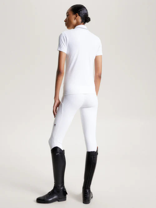 Tommy Hilfiger Harlem Short Sleeve Logo Polo Optic White - Black Friday Sales