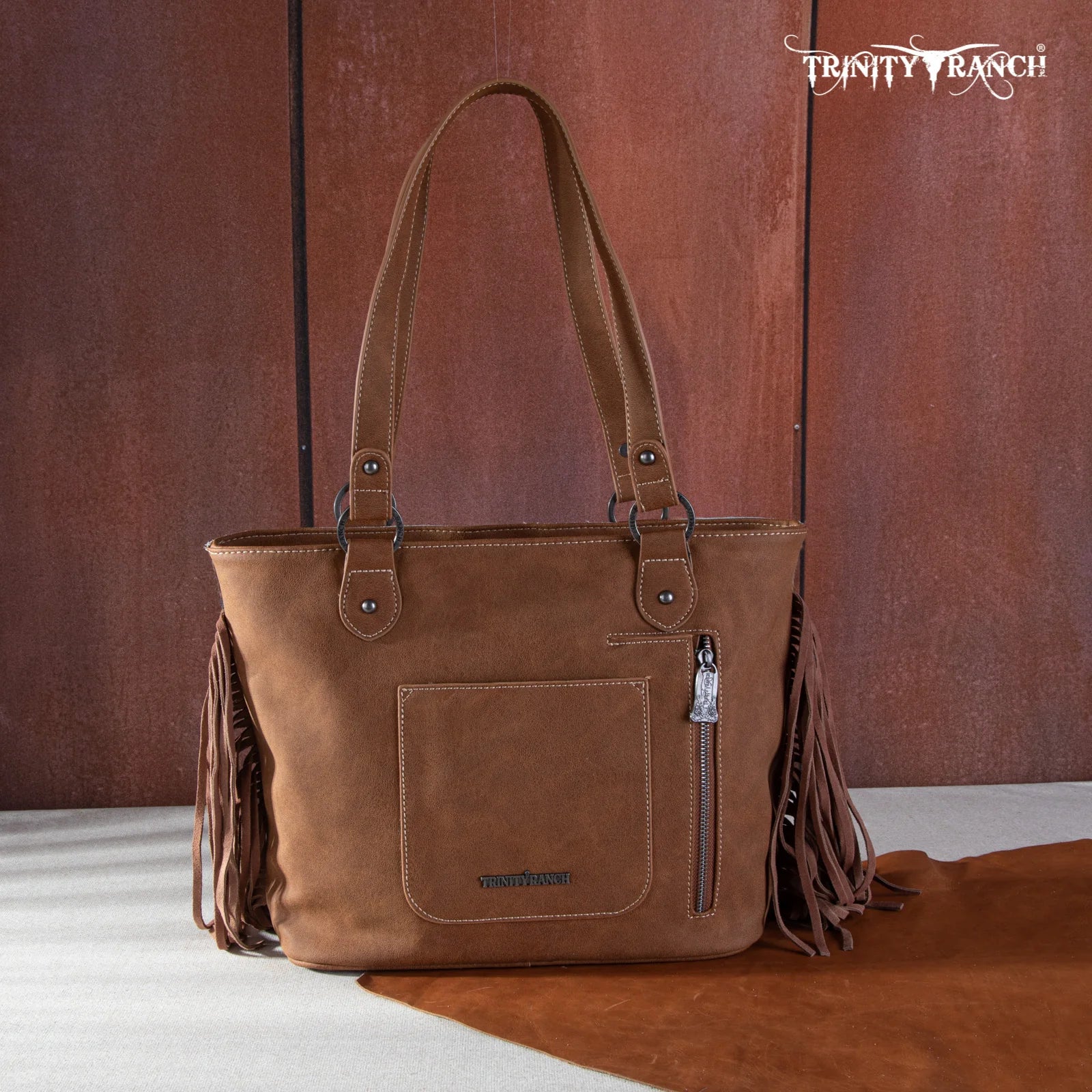 Trinity Ranch Hair On Cowhide Carry Tote | Giftware - Handbag | Saddleworld Ipswich