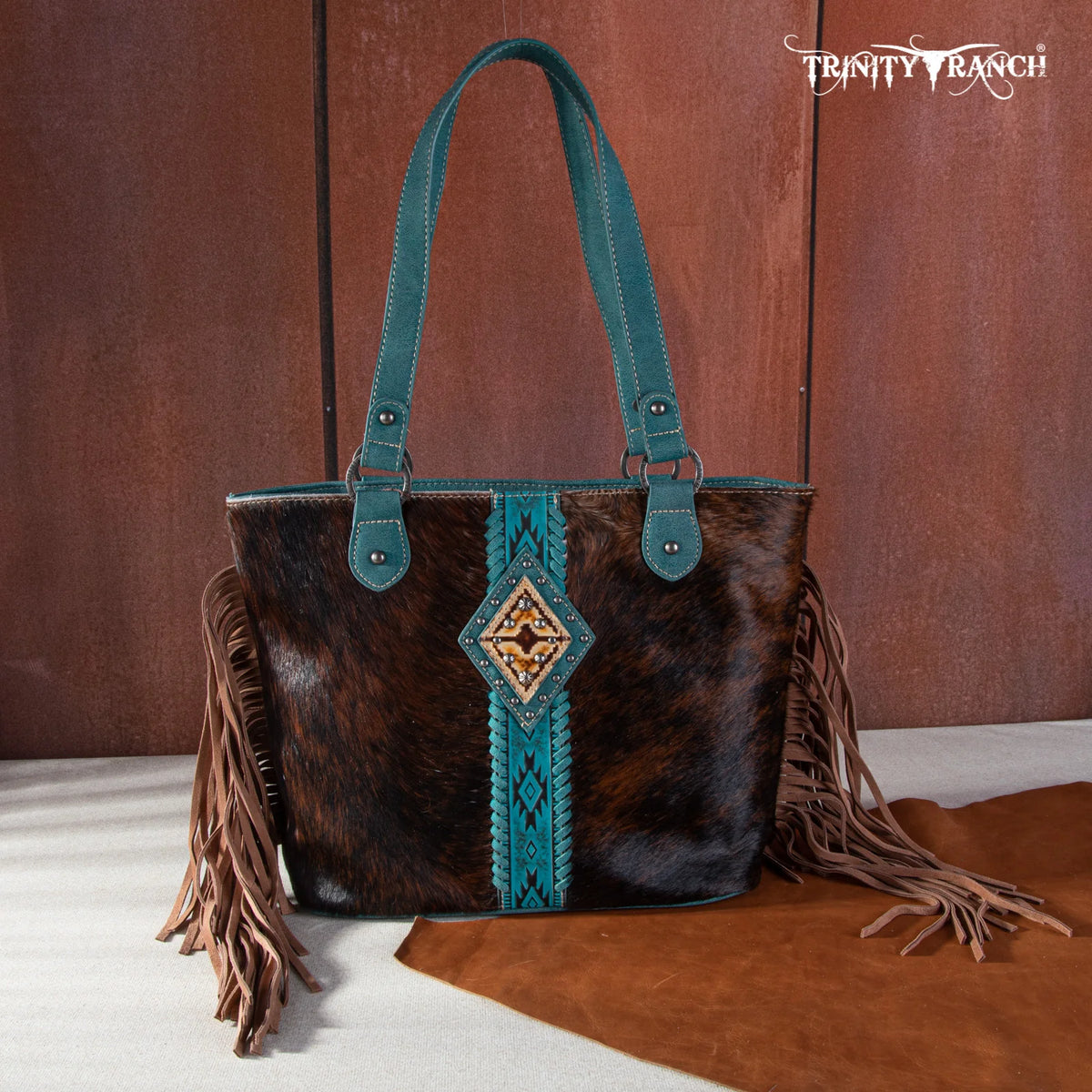 Trinity Ranch Hair On Cowhide Carry Tote