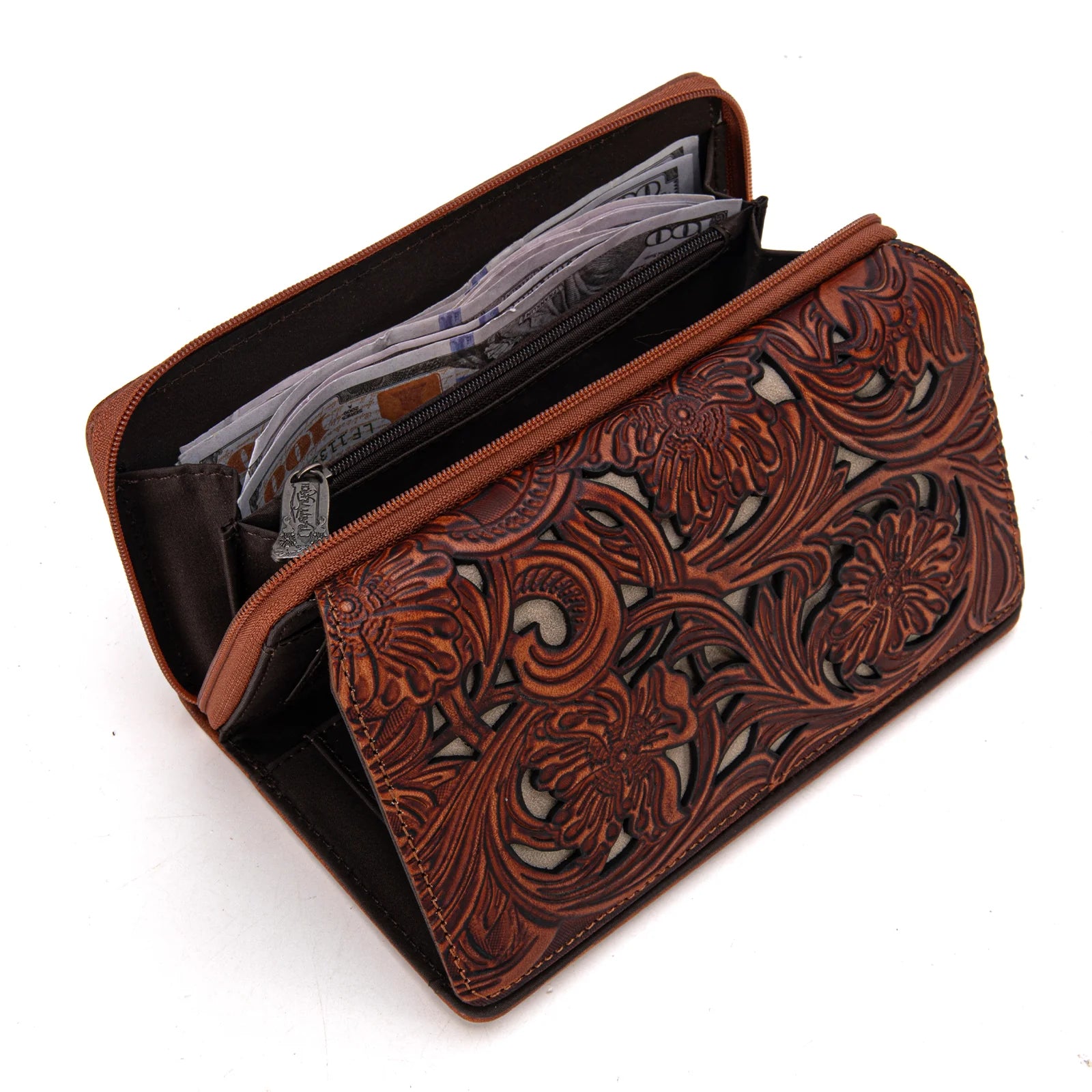 Trinity Ranch Floral Tooled Colleciton Wallet