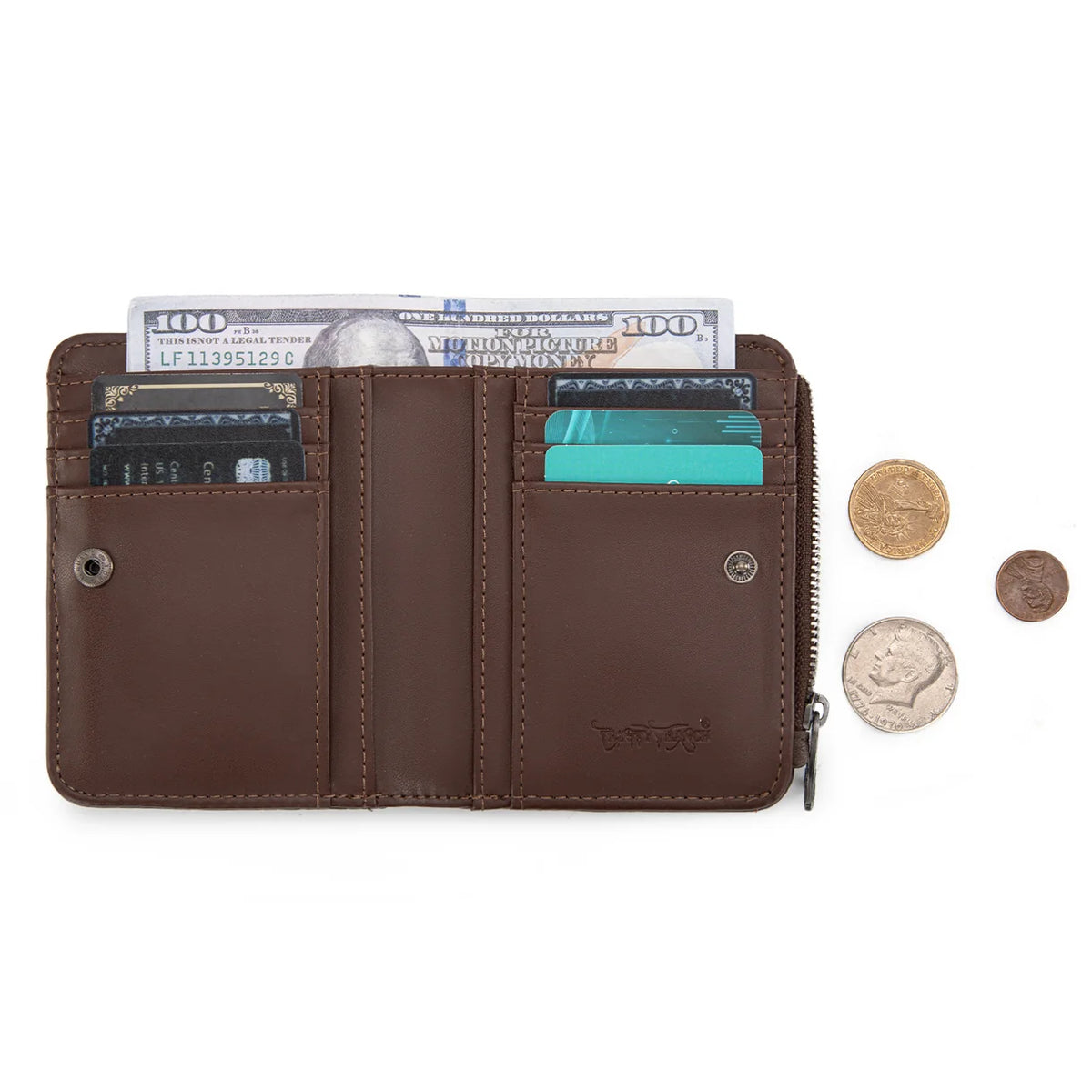 Trinity Ranch Hair On Cowhide Tooled Collection Wallet