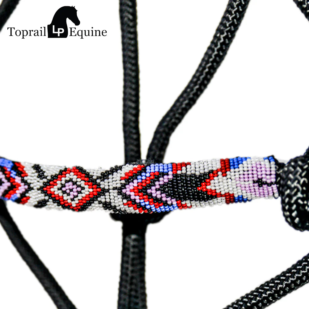 Toprail 10mm Rope Halter with Navaho Braid Noseband and 2.5mtr Lead