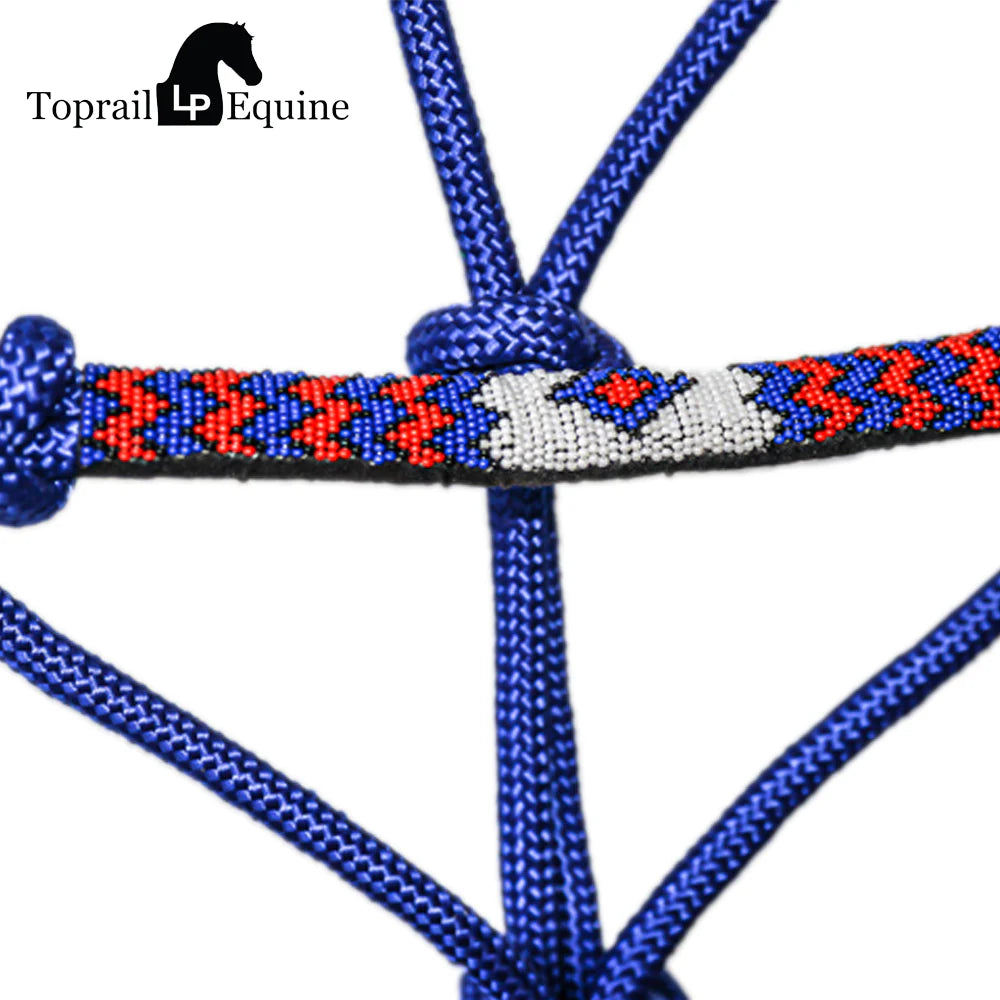 Toprail 10mm Rope Halter with Navaho Braid Noseband and 2.5mtr Lead
