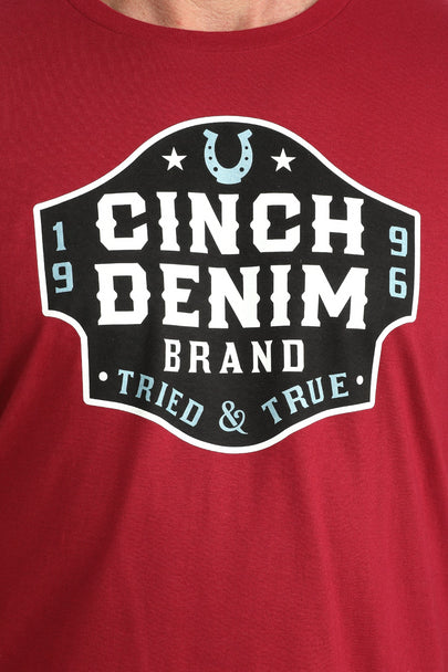 Cinch Mens Tried and True Red T Shirt
