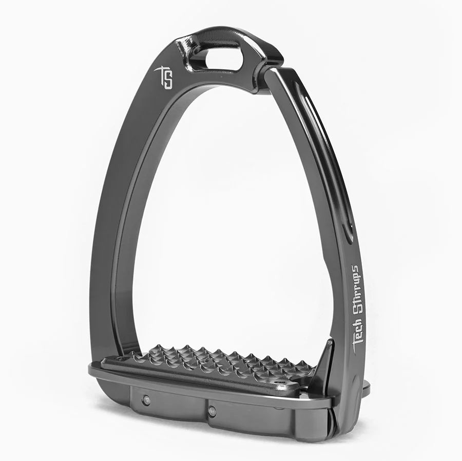 Tech Stirrups Venice Dressage Sloped Titanium - Safety Stirrups | Rider Wear - Stirrup Iron | Saddleworld Ipswich