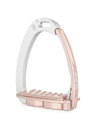 Tech Stirrups Venice Evo Flat Silver/Rosegold | Horse Supplies - Sitrrup Iron | saddleworld Ipswich