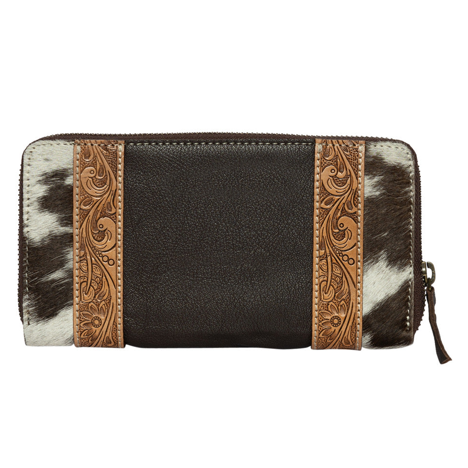 The Design Edge Moore Cowhide and Tooling Boot Stitched Zippered Wallet 
| Giftware - Handbag and Wallet | Saddleworld Ipswich