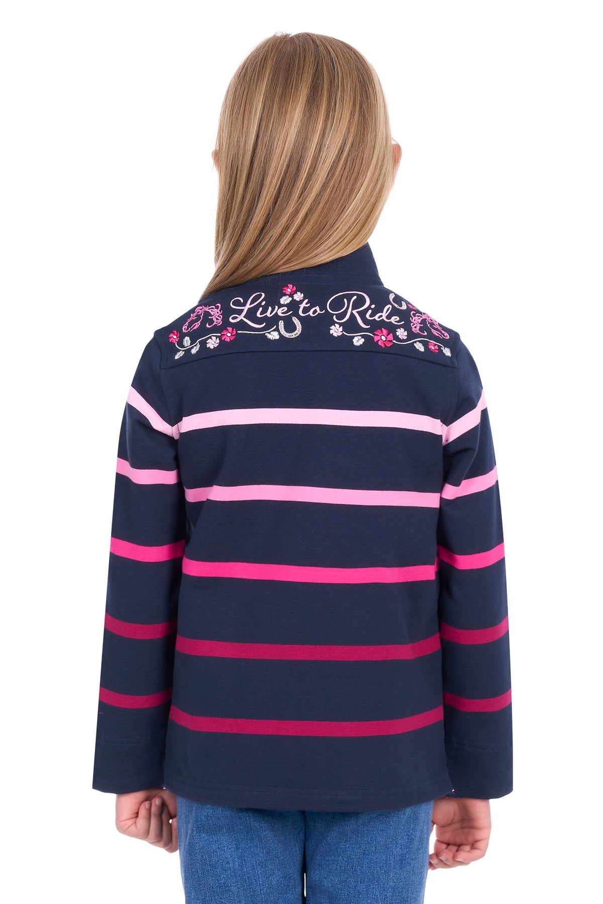 Thomas Cook Girls Gemma 1/4 Zip Rugby | Country Clothing - Childrens Clothing | Saddleworld Ipswich