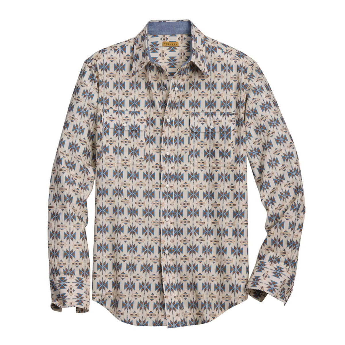 Tin Haul Mns Collection LS Shirt Print White | Country Clothing - Mens Shirt | Saddleworld Ipswich