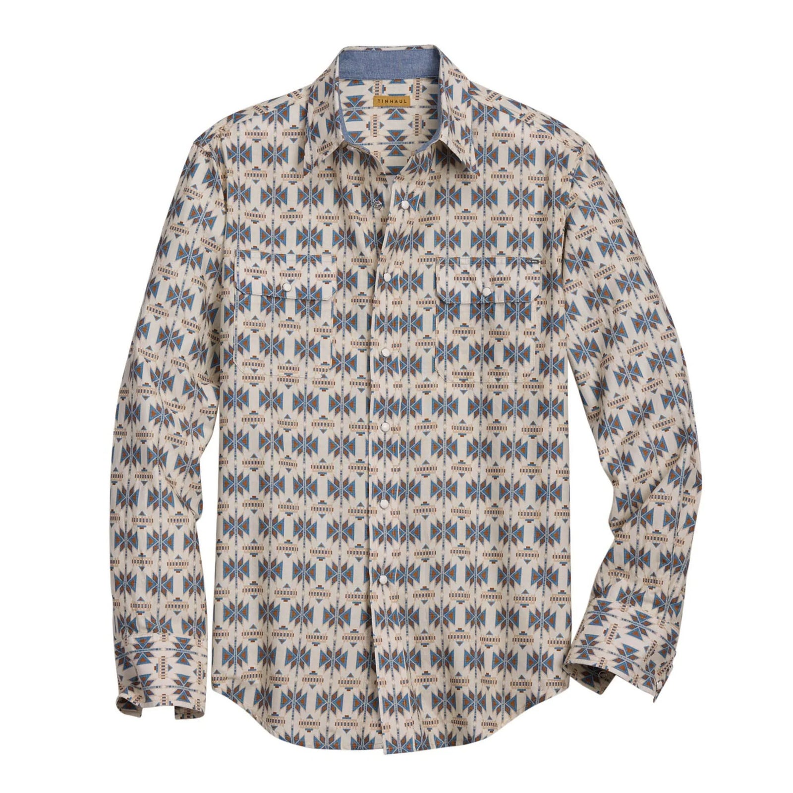 Tin Haul Mns Collection LS Shirt Print White | Country Clothing - Mens Shirt | Saddleworld Ipswich