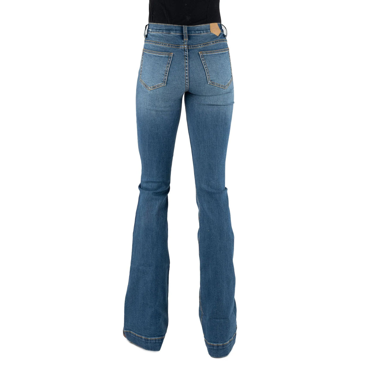 Tin Haul Wmns Denim 595 Libby Flare Plain Blue | Country Clothing - Ladies Jeans | saddleworld Ipswich