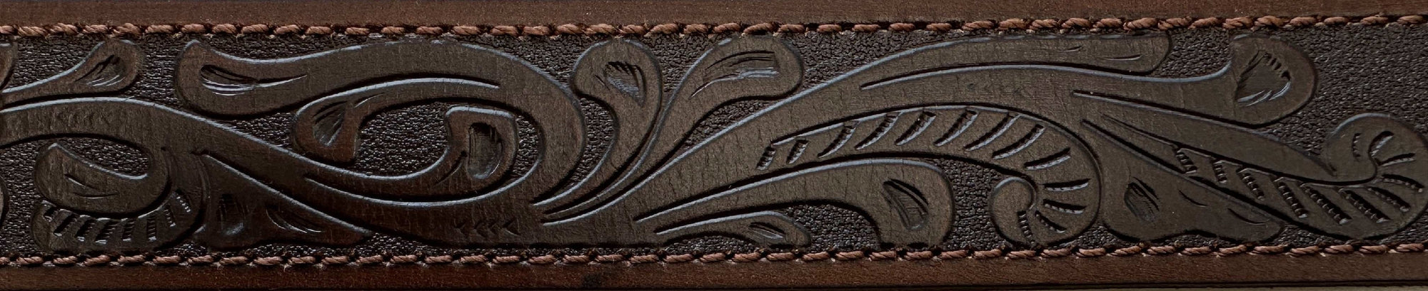 Pilbara Western Dress Buckle Tooled Leather Belt