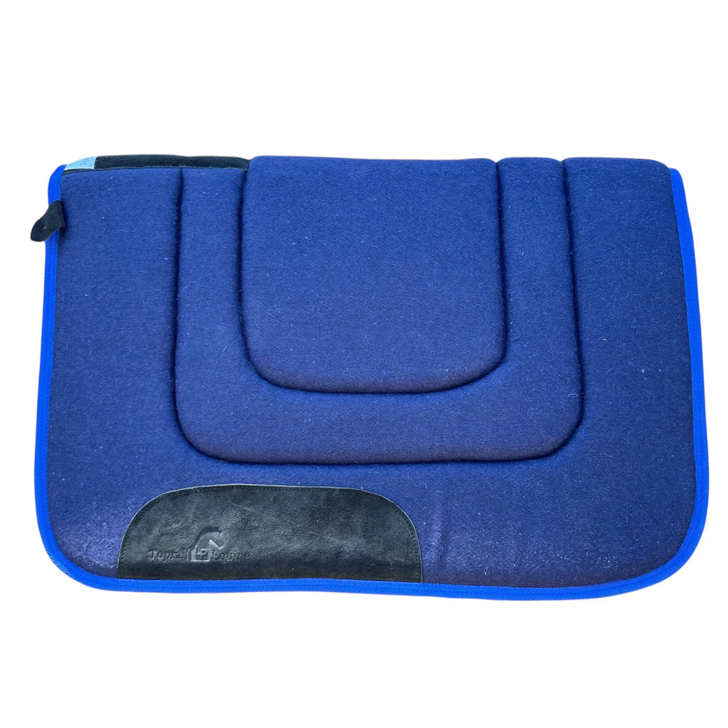 Toprail Equine Wool Saddle Blanket Kersey Navy | Horse Supplies - Western Pads | Saddleworld Ipswich