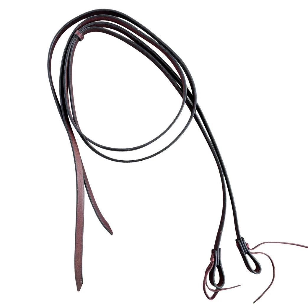 Toprail Leather Split Reins with Tie Ends | Horse Supplies - Reins | Saddleworld Ipswich