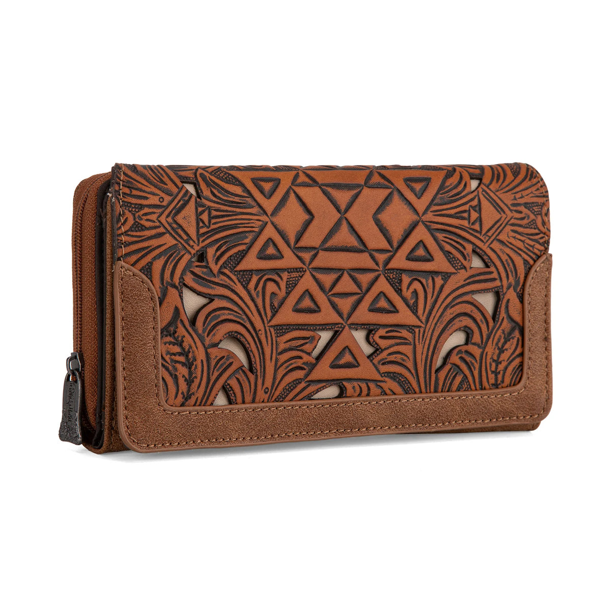 Trinity Ranch Floral Aztec Tooled Collection Wallet | Giftware - Wallet | Saddleworld Ipswich