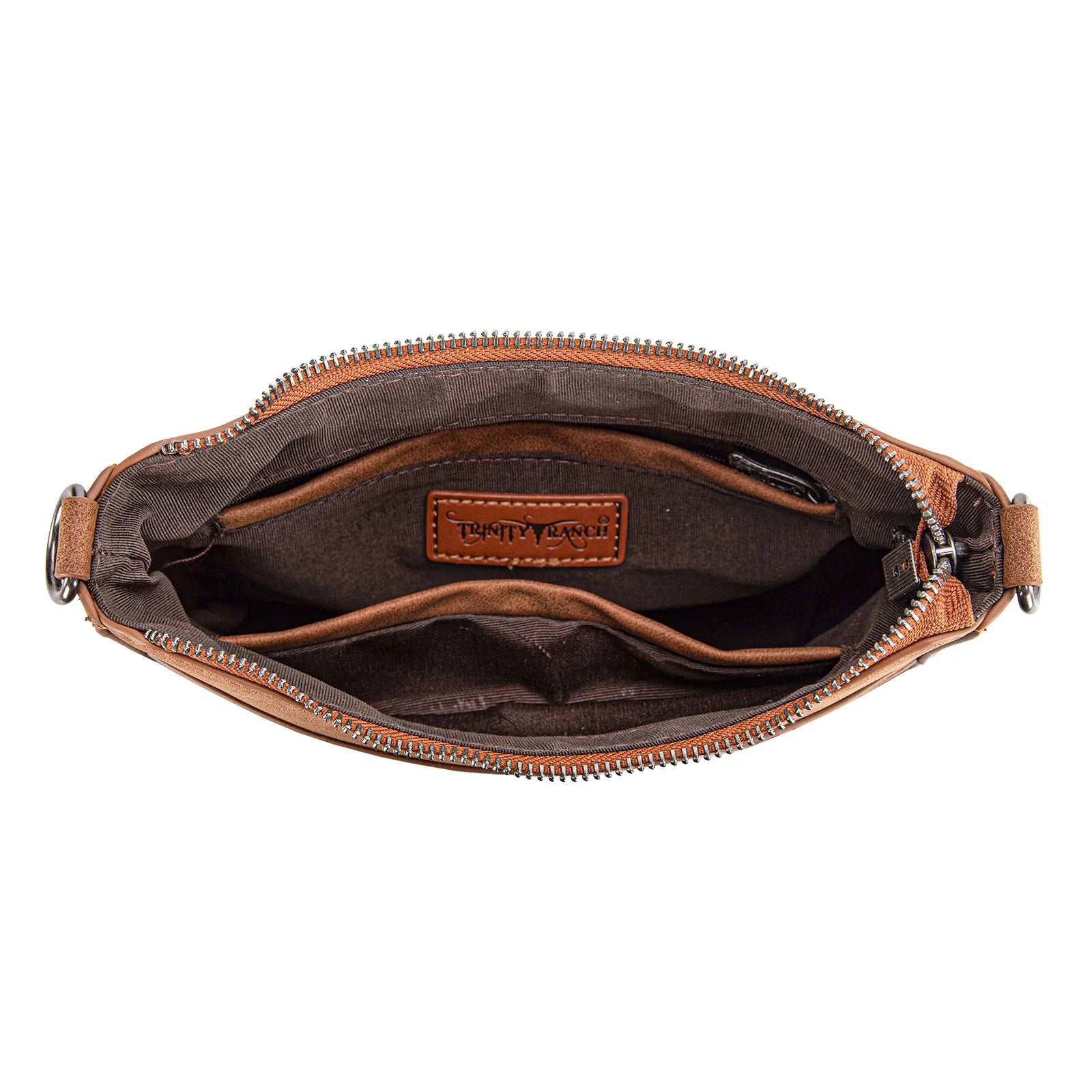 Trinity Ranch Floral Aztec Tooled Crossbody