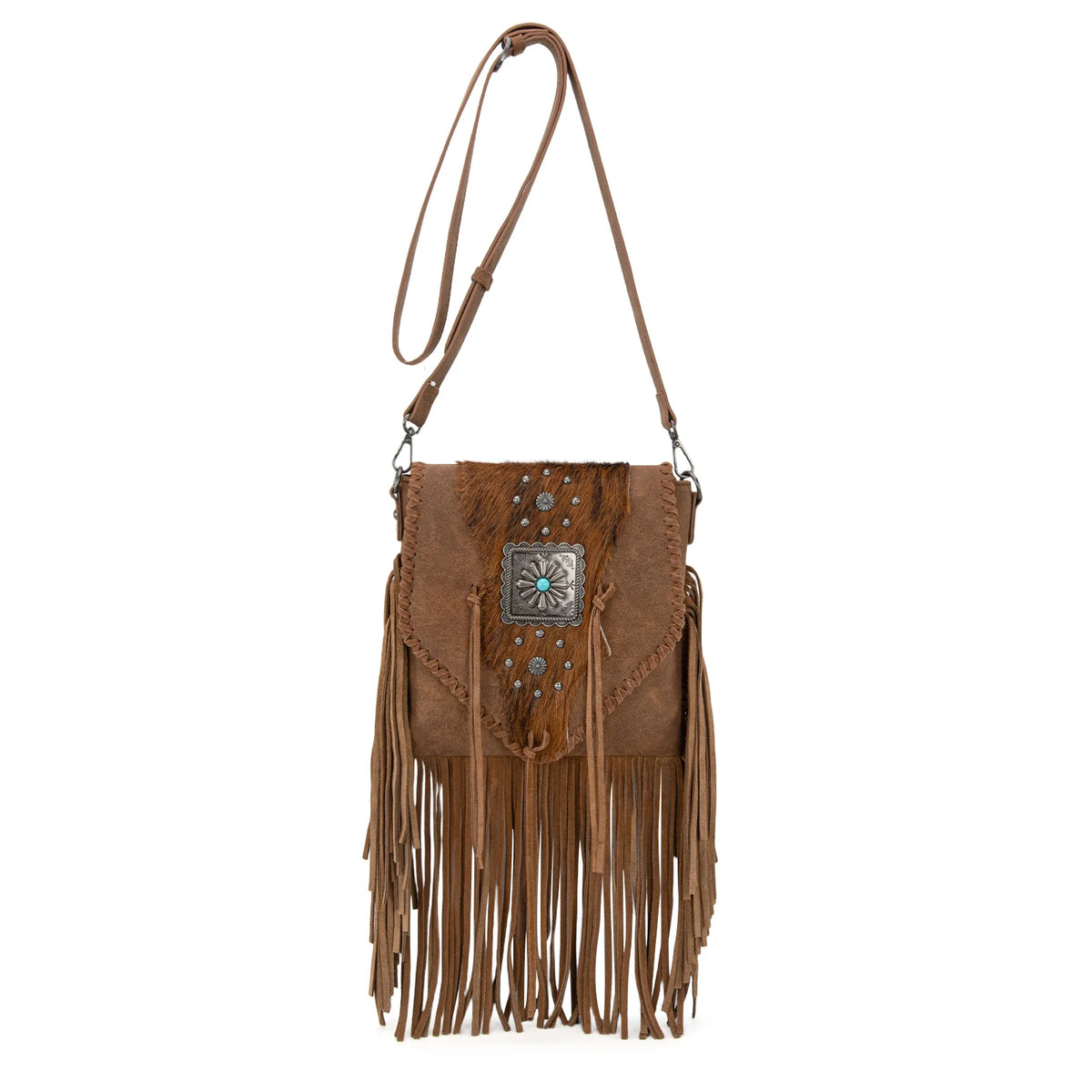 Trinity Ranch Fringe Hair On Cowhide Crossbody | Giftware - Handbag | Saddleworld Ipswich