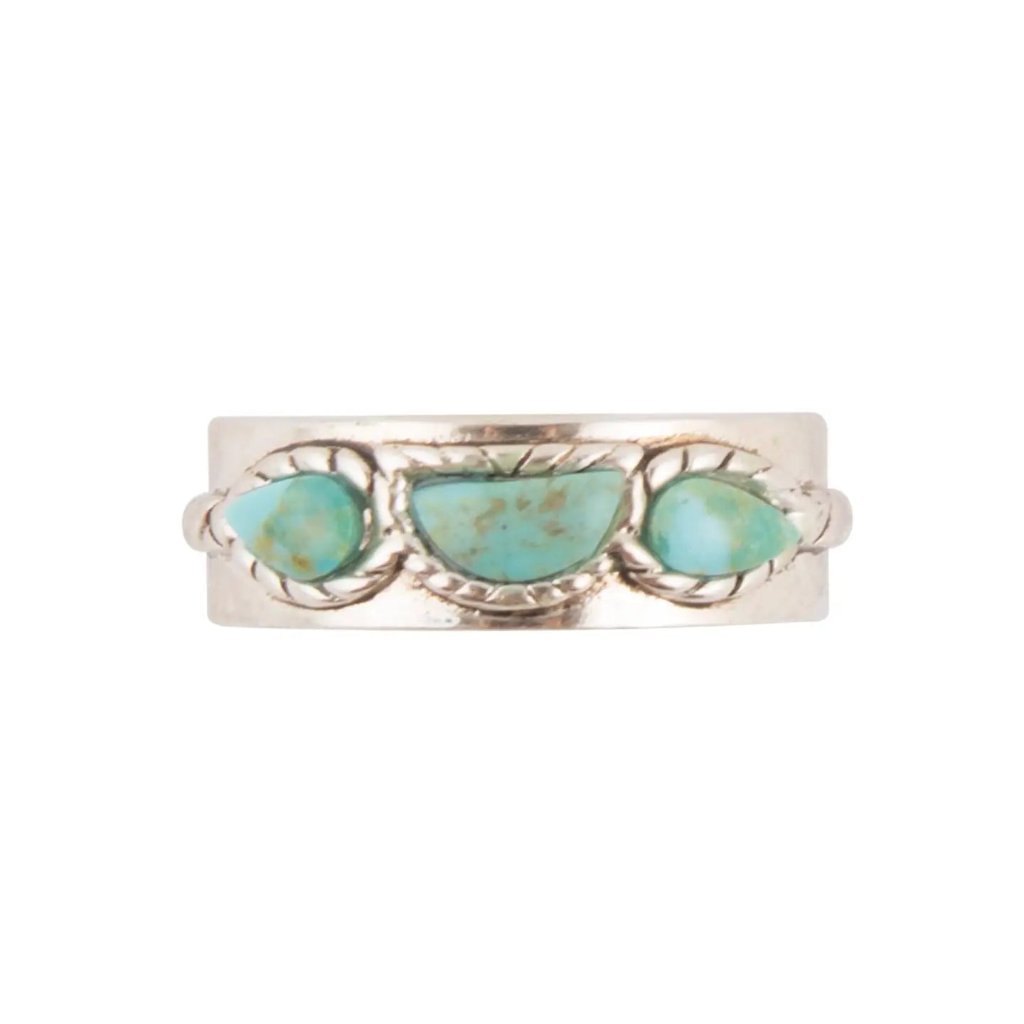 Triple Stone Simplicity Turquoise and Sterling Silver Ring | Giftware - Jewellery | Saddleworld Ipswich
