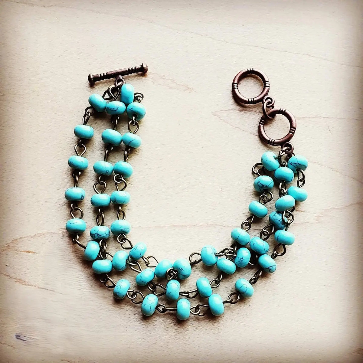 Triple Turquoise Strand Bracelet | Giftware - Jewellery | Saddleworld Ipswich