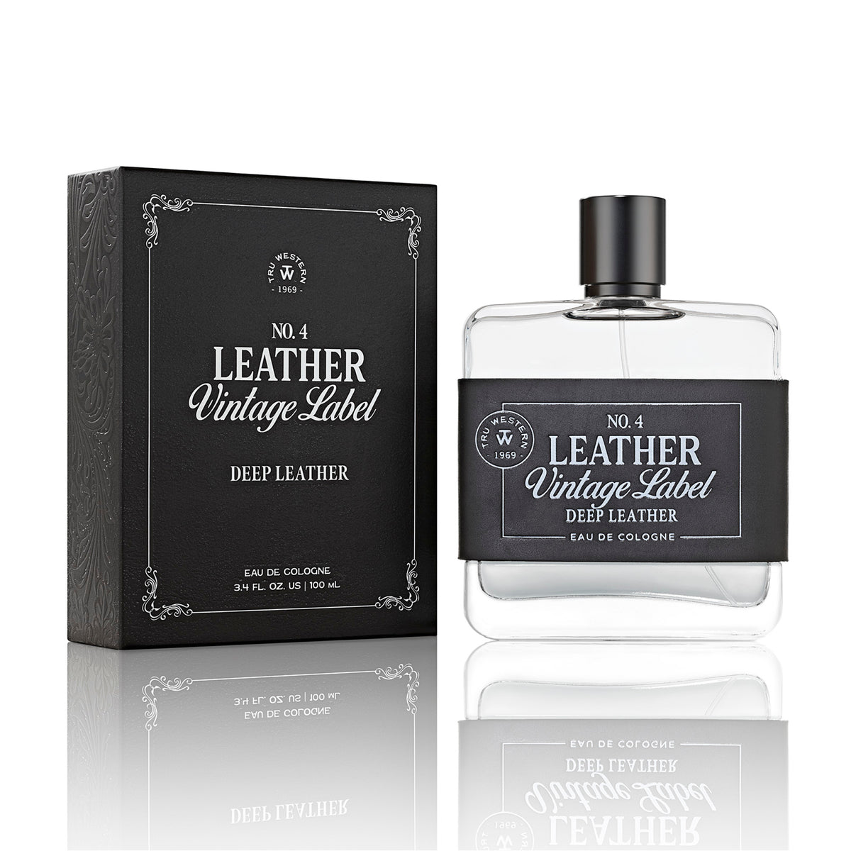 Tru Western Mns Leather Vintage Label #4 Deep Leather Eau De Cologne