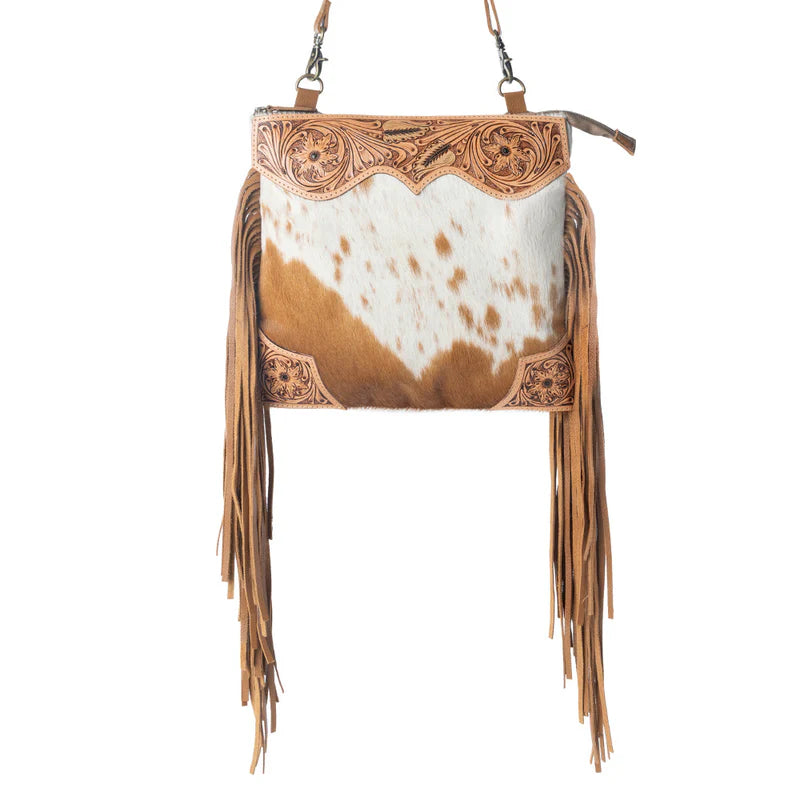 Tumbleweed Trail Fringed Hand-Tooled Bag for Wmns in Light Brown | Giftware - Handbag | Saddleworld Ipswich