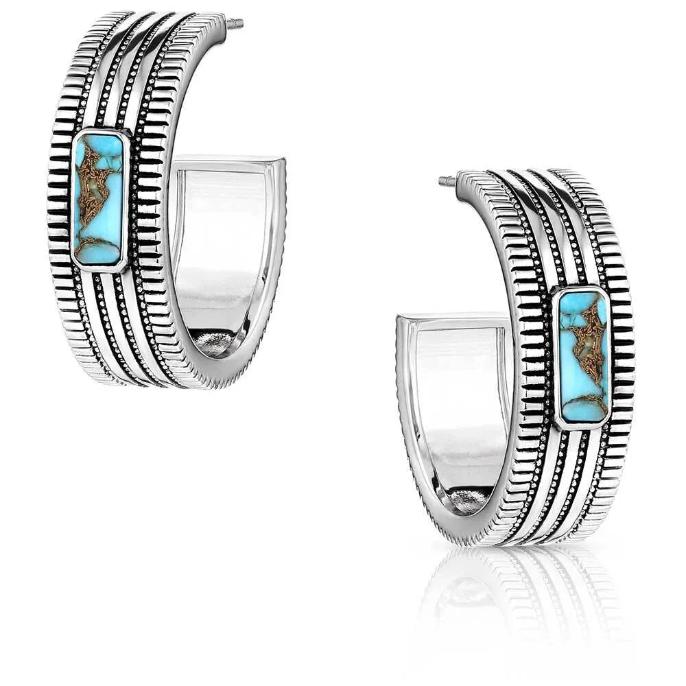Turquoise Sky Hood Earrings | Giftware - JEwelery | Saddleworld Ipswich