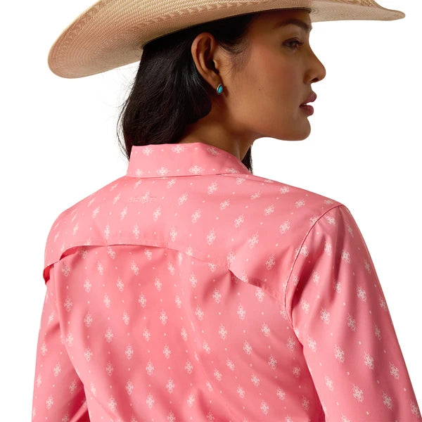Ariat Wms Venttek LS Shirt Sun Kissed Coral Print