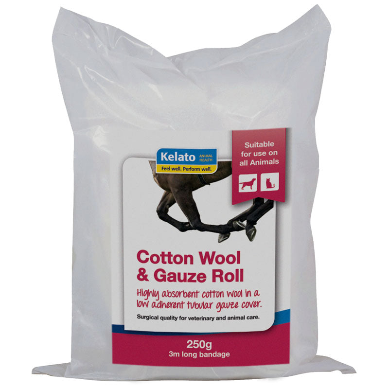 Kelato Cotton Wool &amp; Guaze Roll 250Gm