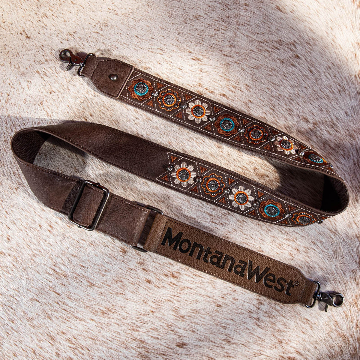 Montana West Western Guitar Style Embroidered Crossbody Strap