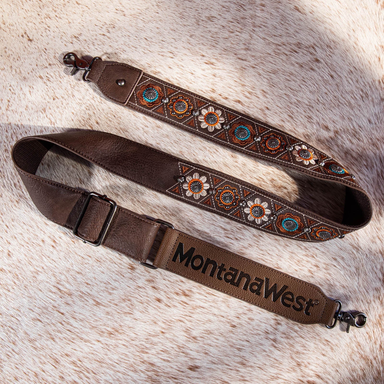 Montana West Western Guitar Style Embroidered Crossbody Strap