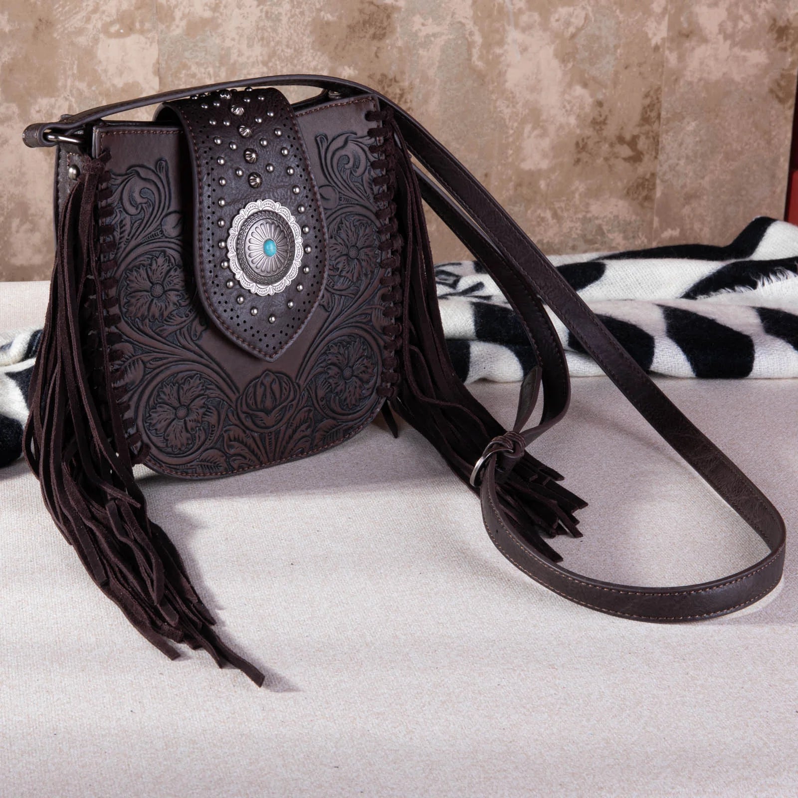 Montana West Tooled Collection Crossbody