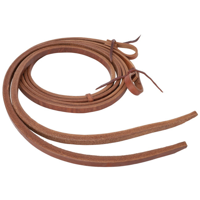 Showman Leather 8ft x 5/8in Split Reins with Thick Weighted Ends