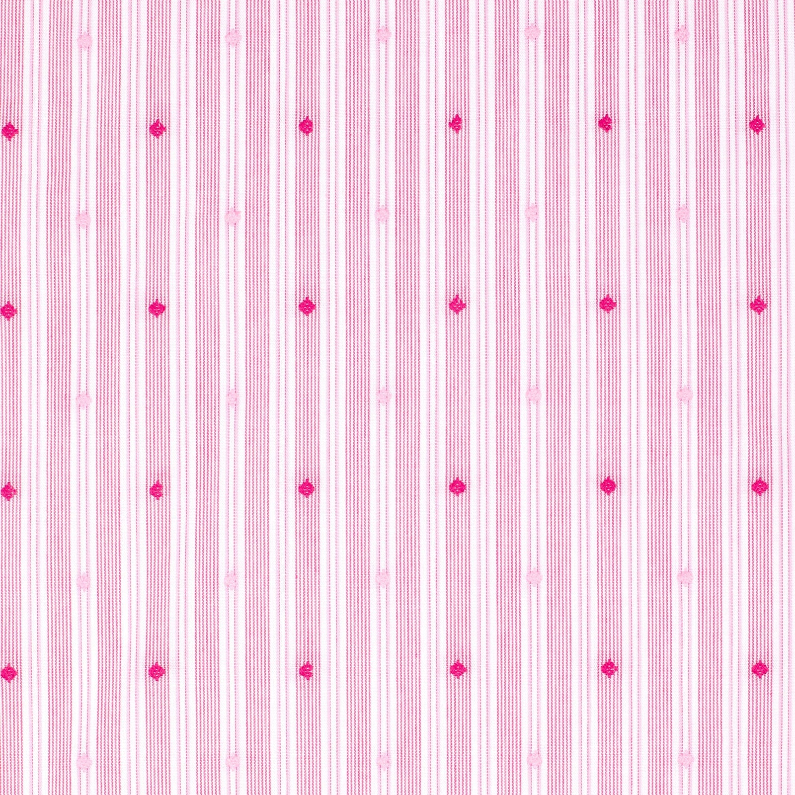 Just Country Wms Jahna Trim Half Button Workshirt Hot Pink/White/Hot Pink Stripe