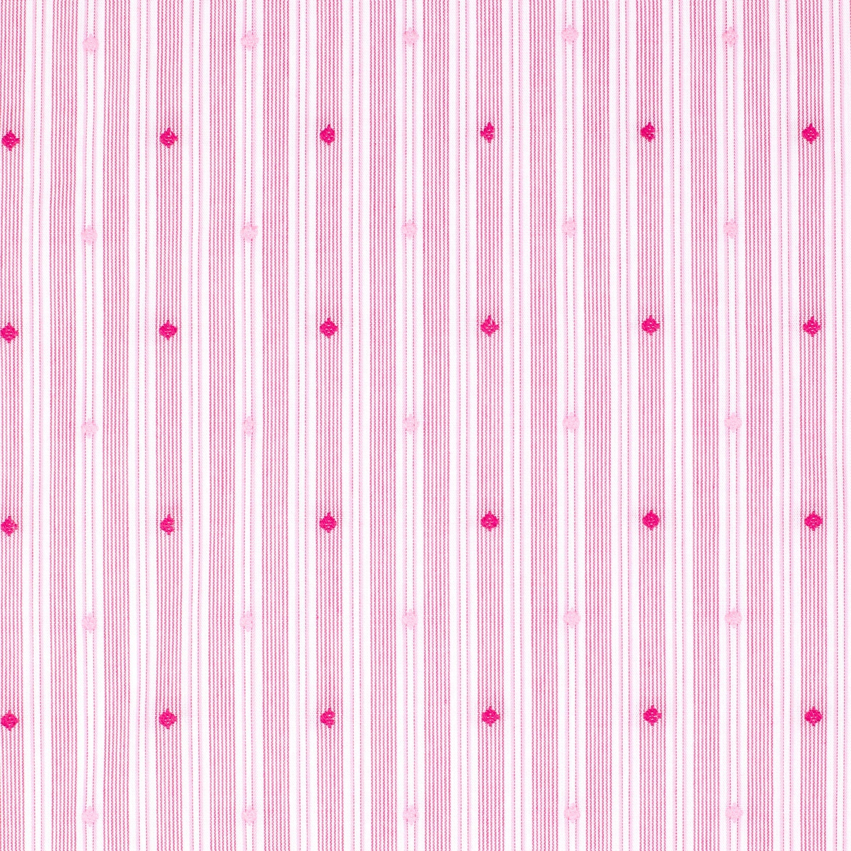 Just Country Wms Jahna Trim Half Button Workshirt Hot Pink/White/Hot Pink Stripe