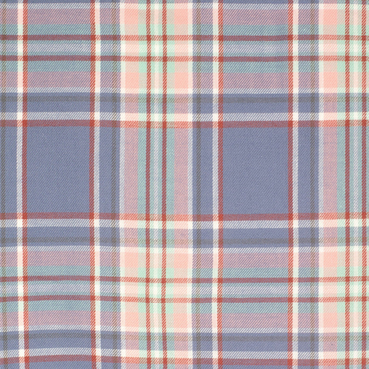 Just Country Wmns Abbey Full Button Print Workshirt Country Blue Plaid - EOFY Sale