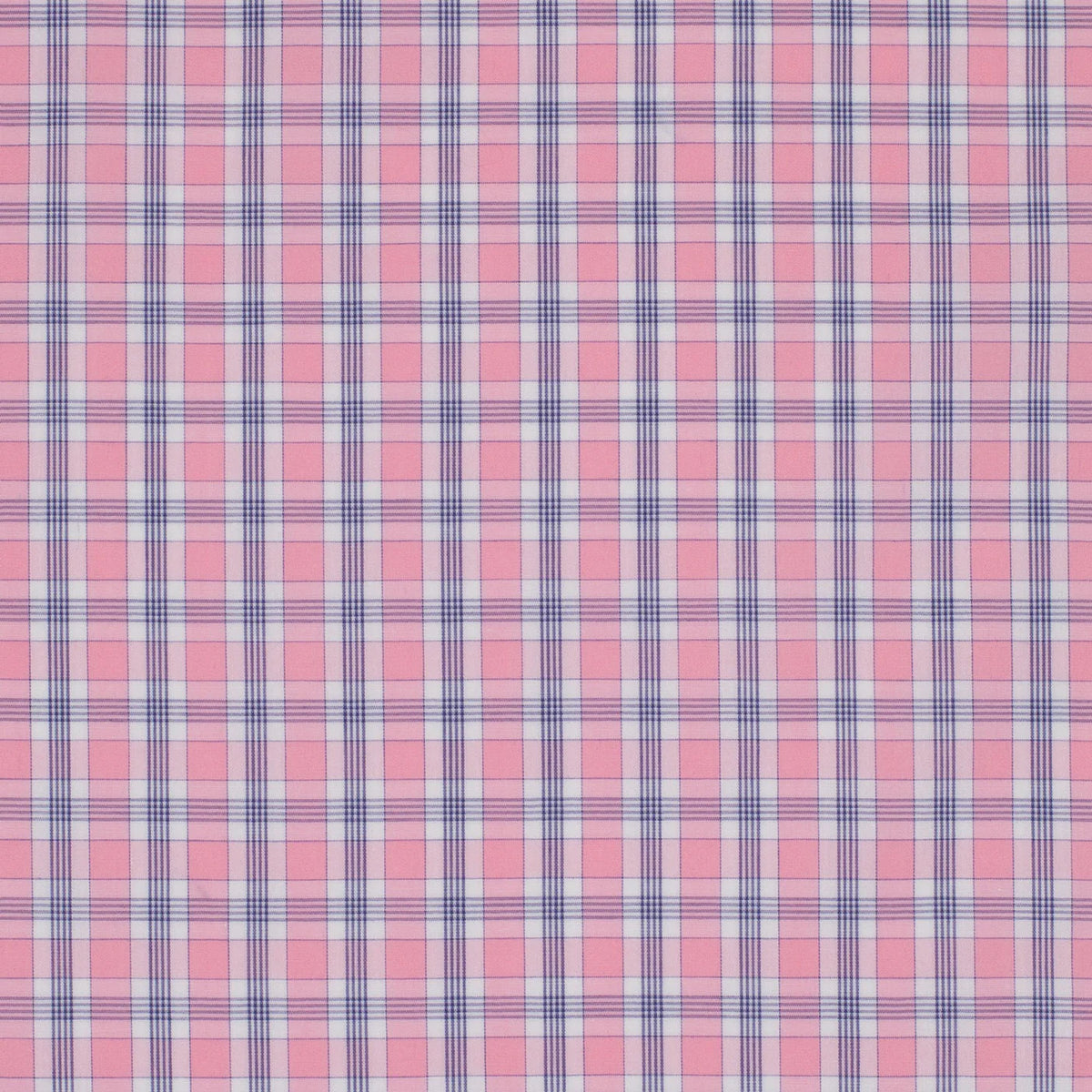 Just Country Wmns Georgie Half Button Print Workshirt Light Pink and Navy Plaid