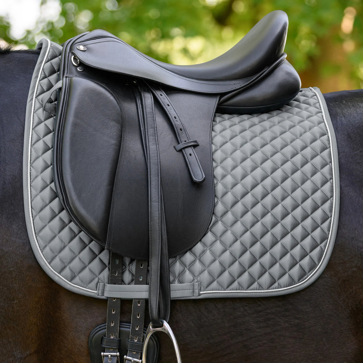 Waldhausen Saddle Pad Felix Glam Chrome Grey | Horse Supplies - Saddle Cloth | Saddleworld Ipswich